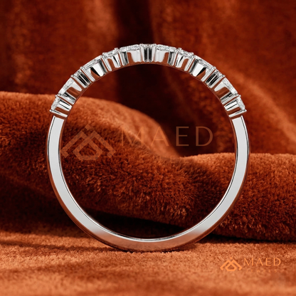 Aria Floating Marquise Cluster Eternity Band | Silver, 14K Yellow, & Rose Gold