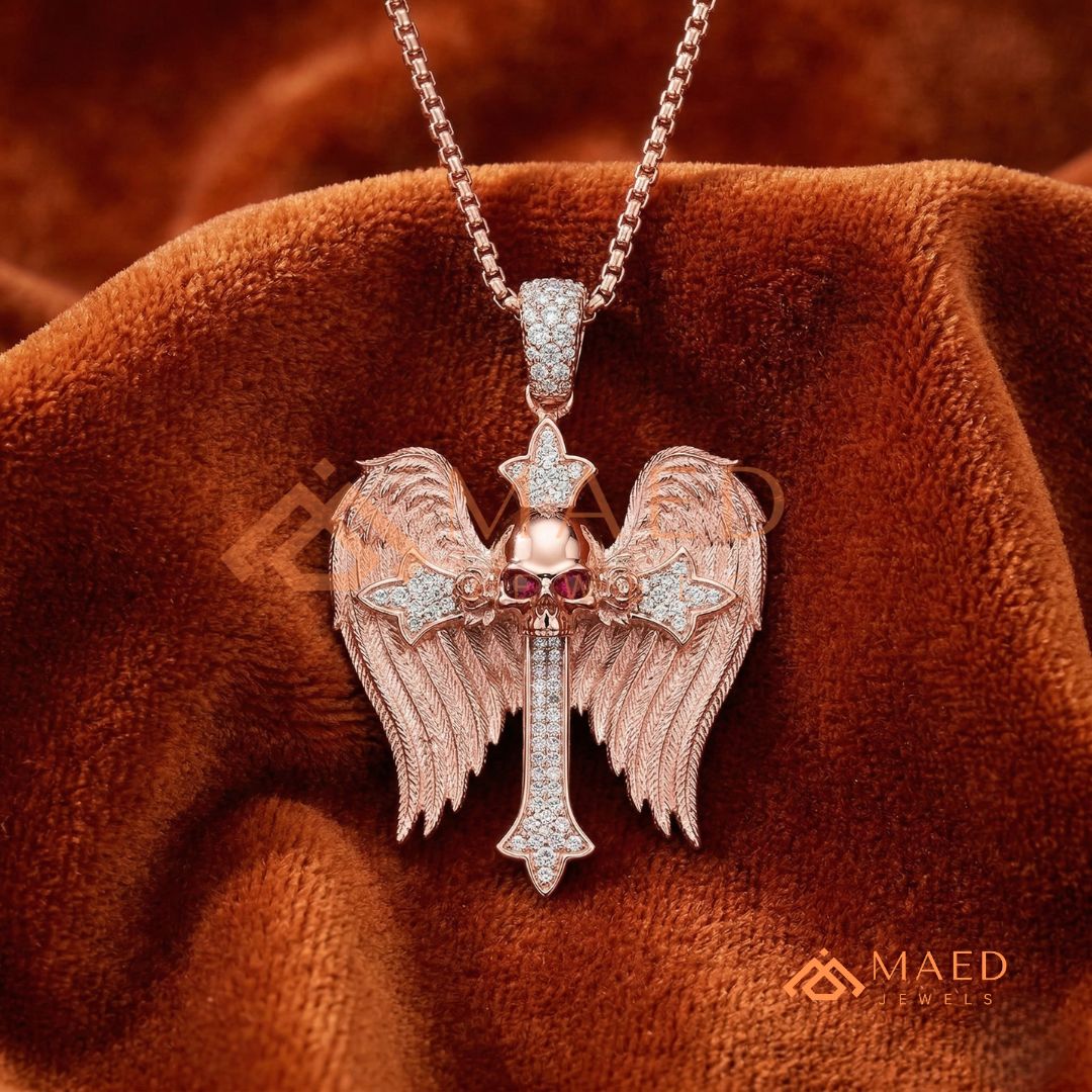 The Eternal Key of Life Pendant | Micro-Pavé Egyptian Ankh Necklace