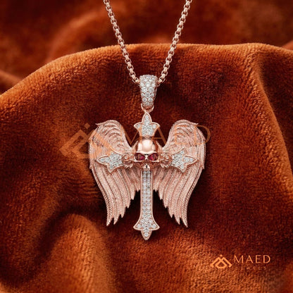 The Eternal Key of Life Pendant | Micro-Pavé Egyptian Ankh Necklace