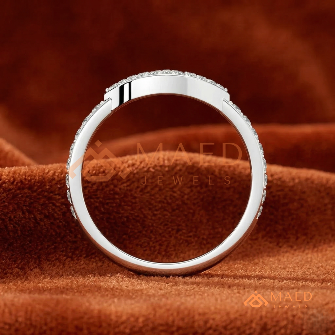Diamond Evil Eye Ring in 14K White Gold | Protection Jewellery