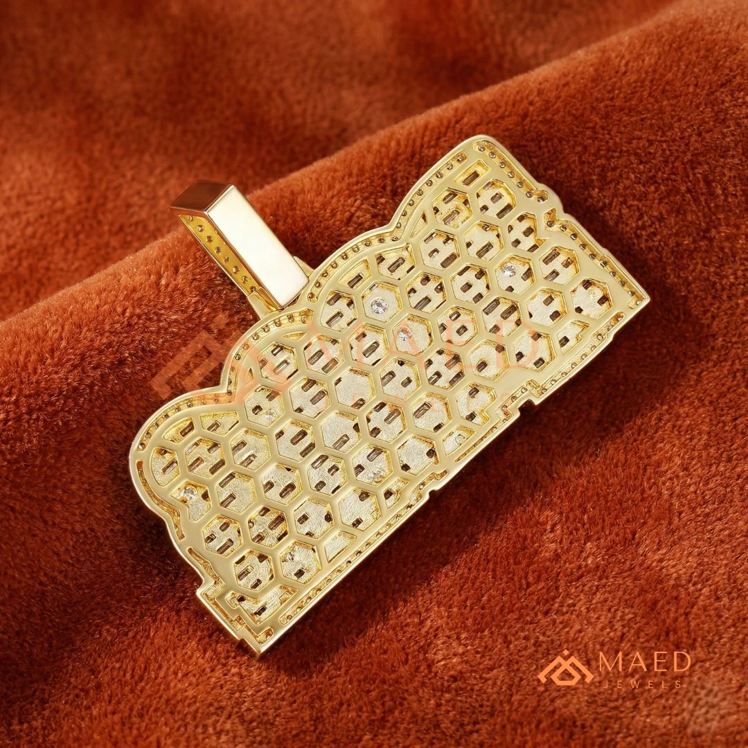 BOSS Luxury Diamond Letter Pendant - Sterling Silver, 14K Gold & Rose Gold