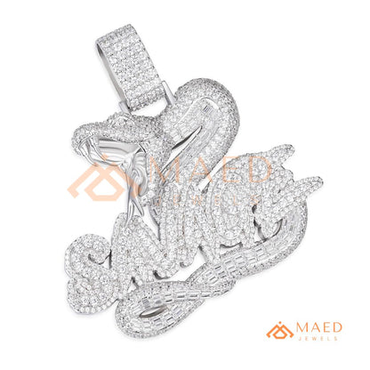 Iced Out "Savage" Snake Pendant - 14K Gold, Rose Gold & Silver Hip Hop Jewelry