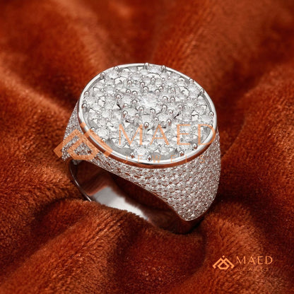 The Royal Shield Iced-Out Cross Ring